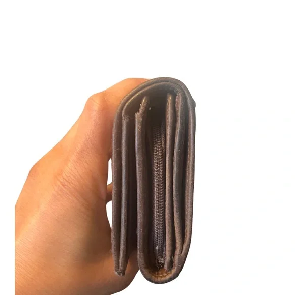 Coach Signature Stripe Brown Bifold Wallet - Picture 9 of 10